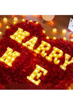 Scrolls MARRY ME Decorative Plastic LED Marquee Letter Light, Battery Operated Letter Light Sign for Wedding Party Home Decoration  - Image 5
