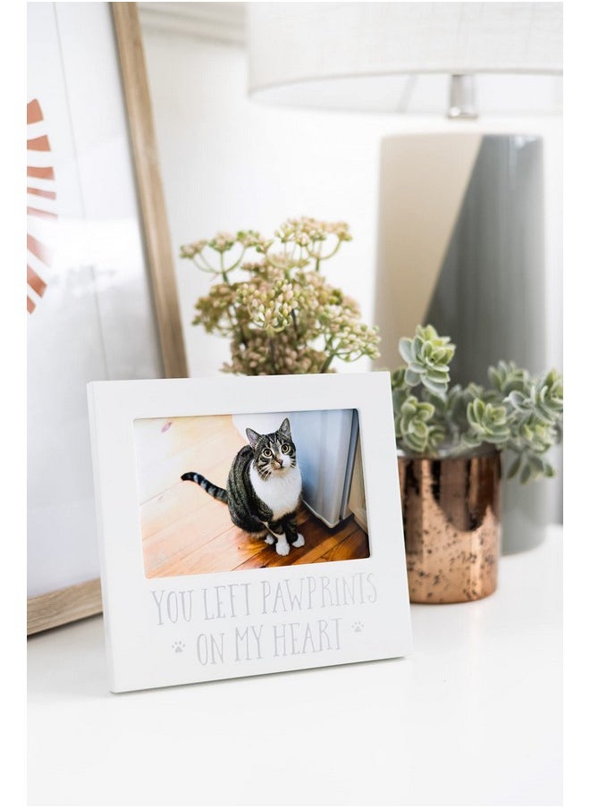 pearhead Pearhead You Left Pawprints on my Heart Pet Keepsake Picture Frame, Dog or Cat Photo Frame for Pet Owners, Pet Memorial Frame, 4x6 Photo Insert, Sympathy Gift, White  - Image 3