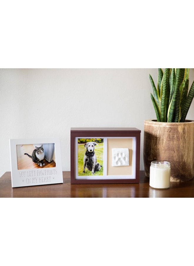 pearhead Pearhead You Left Pawprints on my Heart Pet Keepsake Picture Frame, Dog or Cat Photo Frame for Pet Owners, Pet Memorial Frame, 4x6 Photo Insert, Sympathy Gift, White  - Image 5