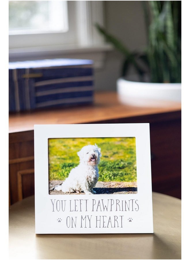 pearhead Pearhead You Left Pawprints on my Heart Pet Keepsake Picture Frame, Dog or Cat Photo Frame for Pet Owners, Pet Memorial Frame, 4x6 Photo Insert, Sympathy Gift, White  - Image 4