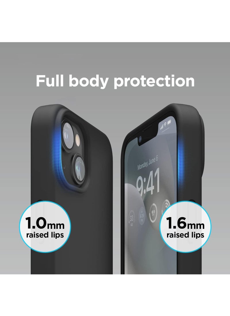 Rock Pow - Compatible with iPhone 15 Plus Case Liquid Silicone Case Full Body Protective Cover Shockproof Slim Phone Case Anti-Scratch Soft Microfiber Lining 6.7 inch - Image 1