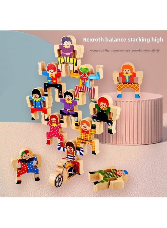 Children's Stacking Blocks Hercules Balance Parent-Child Interaction Early Education Benefiting Intelligence Stacking High Desktop Game Toys-Color:Hercules Stacked High