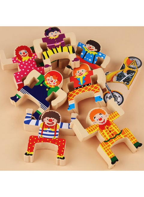 Children's Stacking Blocks Hercules Balance Parent-Child Interaction Early Education Benefiting Intelligence Stacking High Desktop Game Toys-Color:Hercules Stacked High