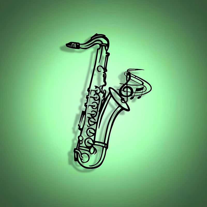 1pc Exquisite Halloween Abstract Saxophone Metal Wall Art Modern Decorative Iron Plaque For Office Living Room Bedroom Terrace Kitchen Garden Housewarming Festival Birthday Gift Retro Lover Collection - Image 3