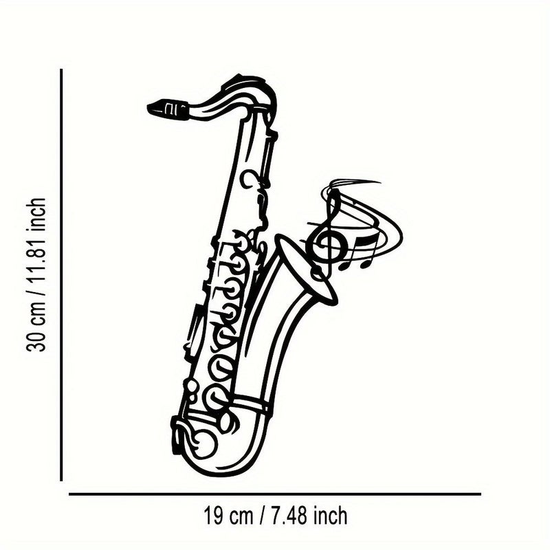 1pc Exquisite Halloween Abstract Saxophone Metal Wall Art Modern Decorative Iron Plaque For Office Living Room Bedroom Terrace Kitchen Garden Housewarming Festival Birthday Gift Retro Lover Collection - Image 2