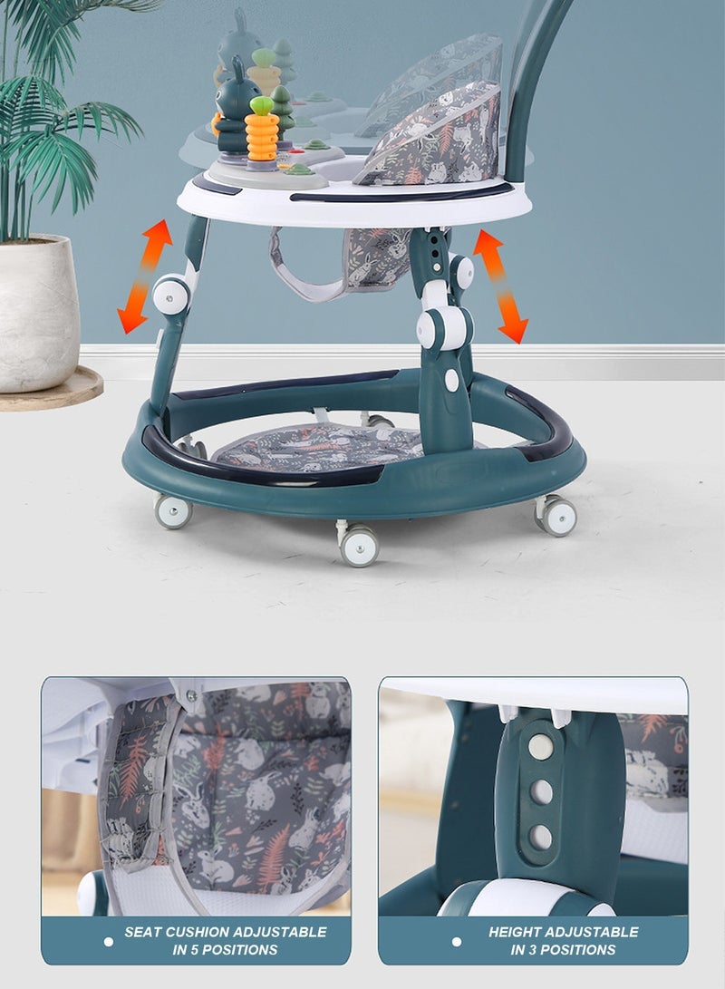 ما بيبي مشاية أطفال مع كرسي دفع قابل للتعديل مع صينية ألعاب قابلة للفصل عربة أطفال مضادة للانقلاب للطفل مع الضوء والموسيقى - Image 2