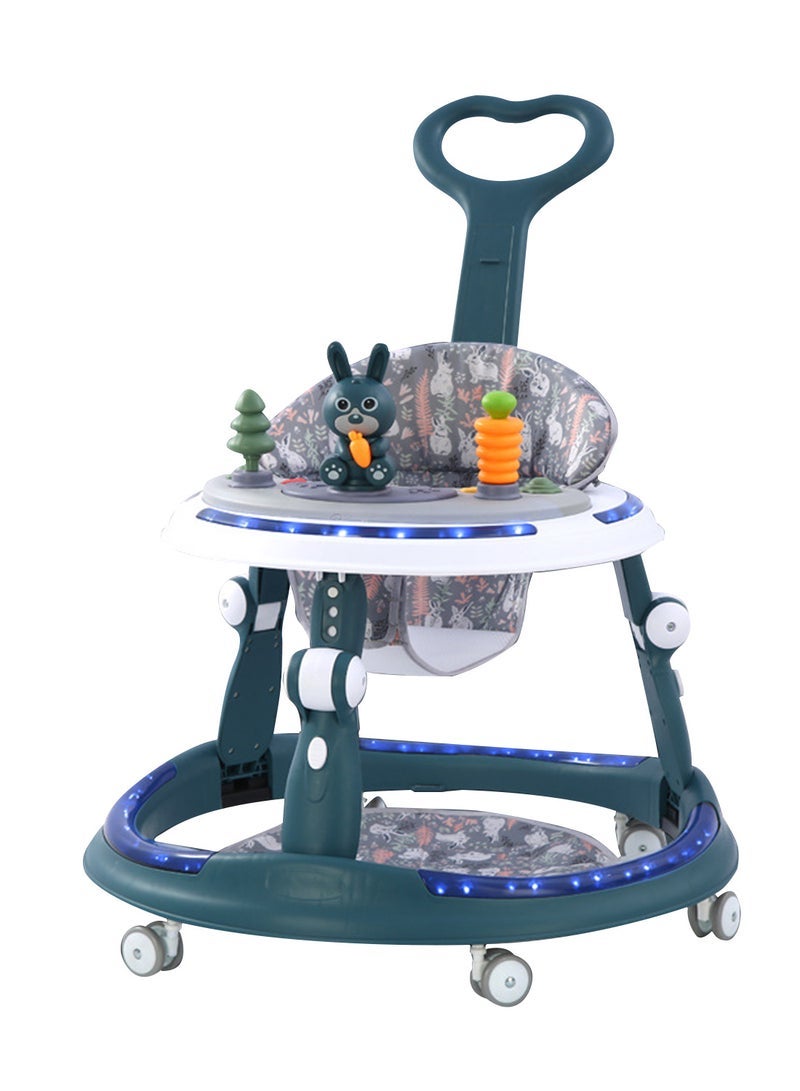 ما بيبي مشاية أطفال مع كرسي دفع قابل للتعديل مع صينية ألعاب قابلة للفصل عربة أطفال مضادة للانقلاب للطفل مع الضوء والموسيقى - Image 1