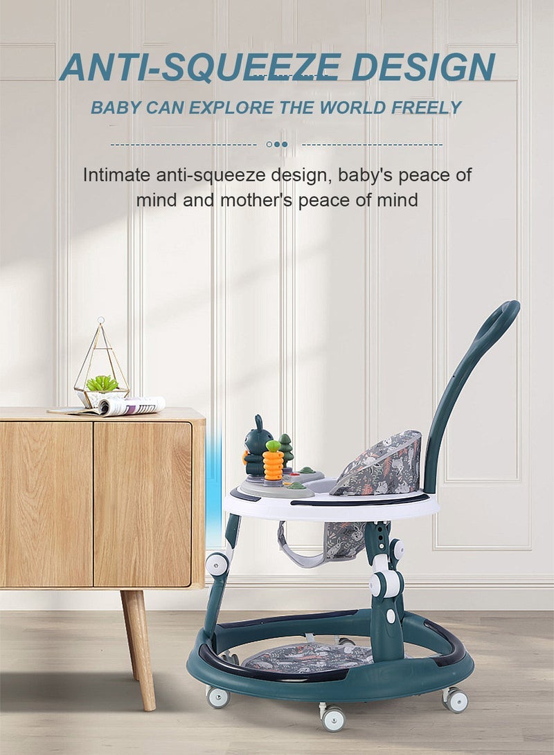 ما بيبي مشاية أطفال مع كرسي دفع قابل للتعديل مع صينية ألعاب قابلة للفصل عربة أطفال مضادة للانقلاب للطفل مع الضوء والموسيقى - Image 4