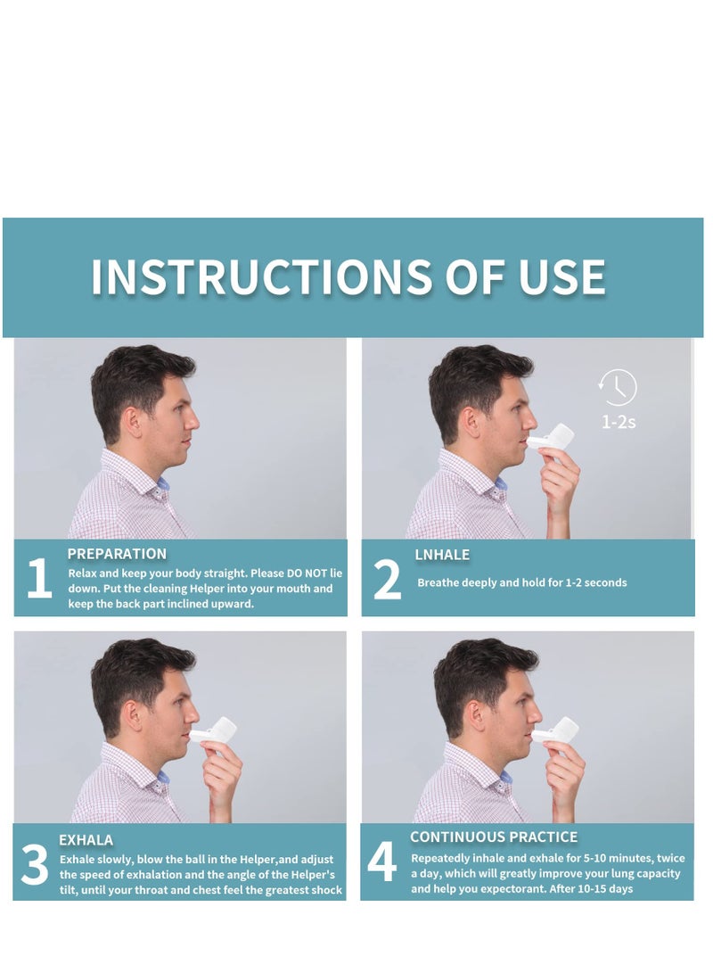 Zikra Natural Lung Expansion Mucus Removal Device Handheld Breathing Trainers OPEP Therapy Helps Open Airways Remove Mucus Effectively Stronger Healthier Lungs and Airway - Image 2
