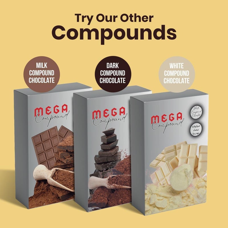 MEGA FOODS Mega White Chocolate Compound Block/Bar 500g - Premium Cooking Chocolate for Baking, Desserts, Cakes, Cookies, and Confectionery - Image 5
