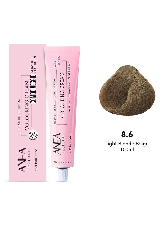 ANEA TECHLINE Anea Colouring Cream 100ml 8.6 Light Blond Beige
