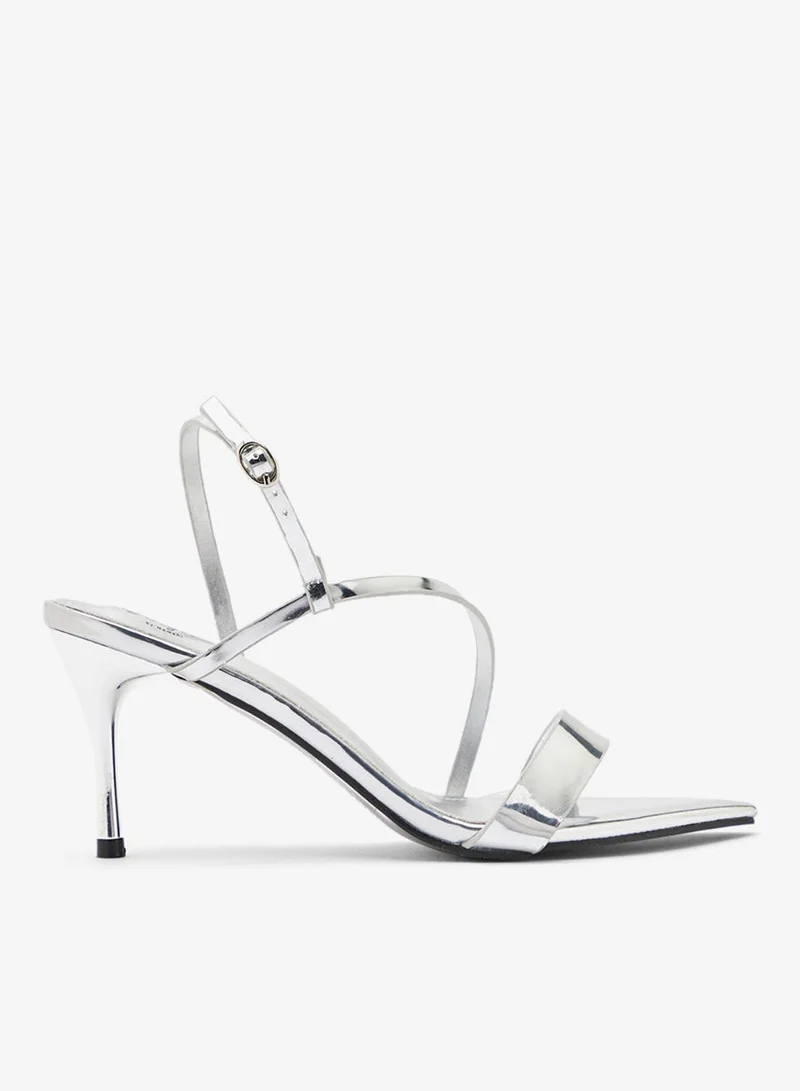 جينجر صندل بكعب رفيع مدبب بحزام