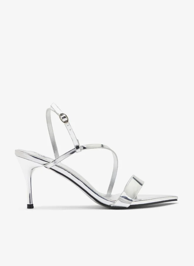 جينجر صندل بكعب رفيع مدبب بحزام