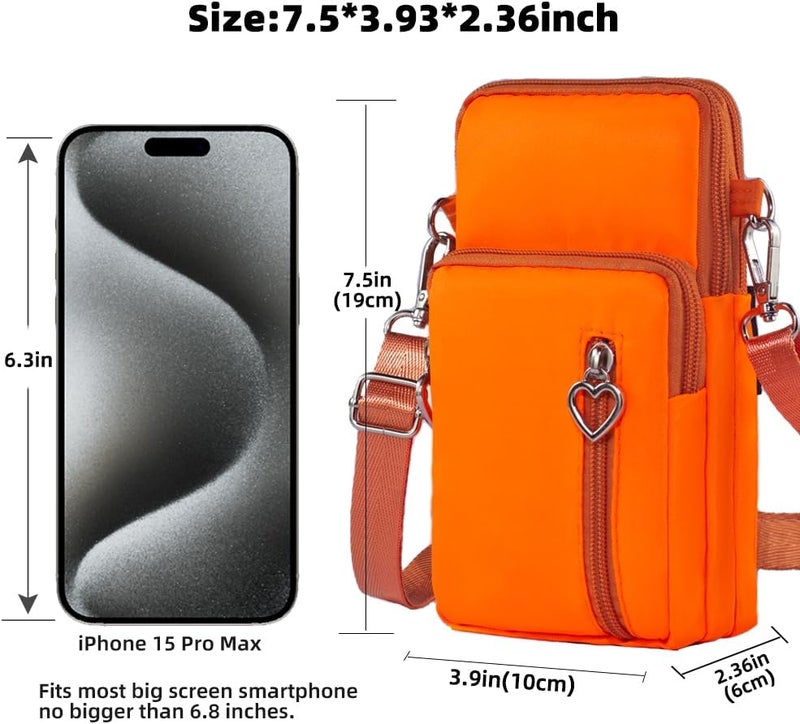 JANKS Small Crossbody Bag for Women - Mini Phone Purses with Crossbody Strap and Wallet - Nylon Arm Bag - Image 3