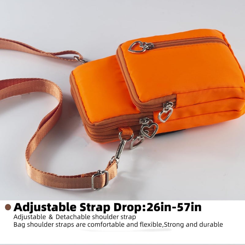 JANKS Small Crossbody Bag for Women - Mini Phone Purses with Crossbody Strap and Wallet - Nylon Arm Bag - Image 4