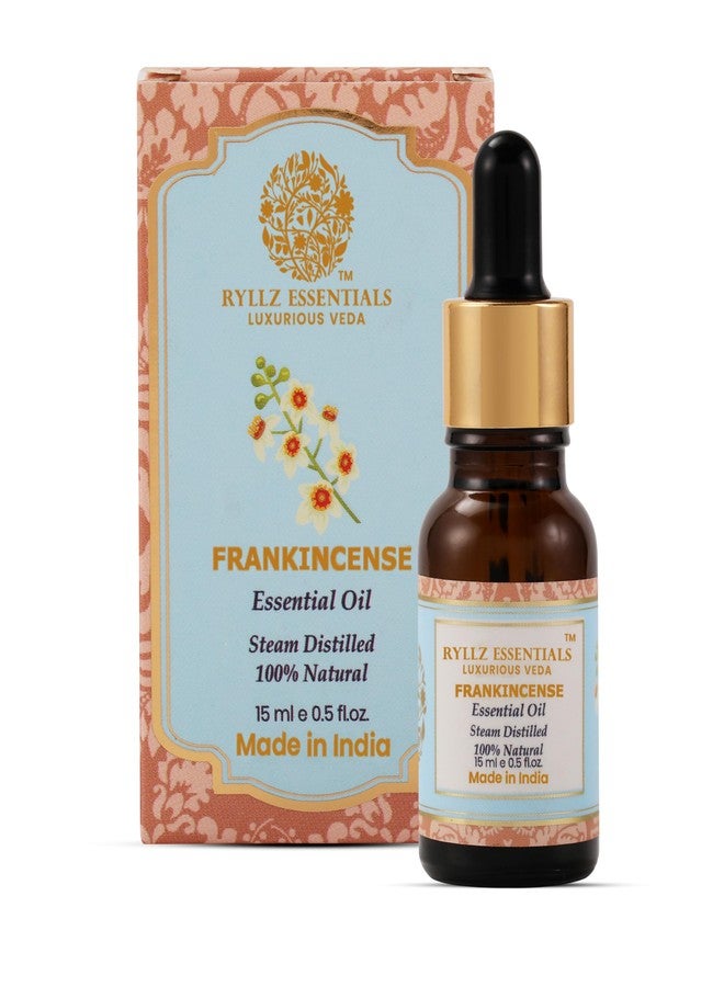 RYLLZ ESSENTIALS Frankincense Essential Oil 15ml | For Healthy Hair, Face, Skin Wrinkles, Aging Skin, Fine Lines, Scalp & Control Acne | Boswellia Genus | 100% Pure & Natural | Undiluted & Steam Distilled | 15ml - Image 1