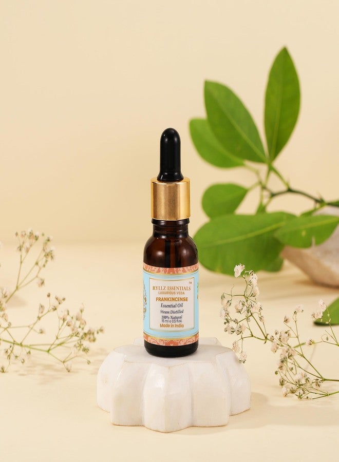 RYLLZ ESSENTIALS Frankincense Essential Oil 15ml | For Healthy Hair, Face, Skin Wrinkles, Aging Skin, Fine Lines, Scalp & Control Acne | Boswellia Genus | 100% Pure & Natural | Undiluted & Steam Distilled | 15ml - Image 2