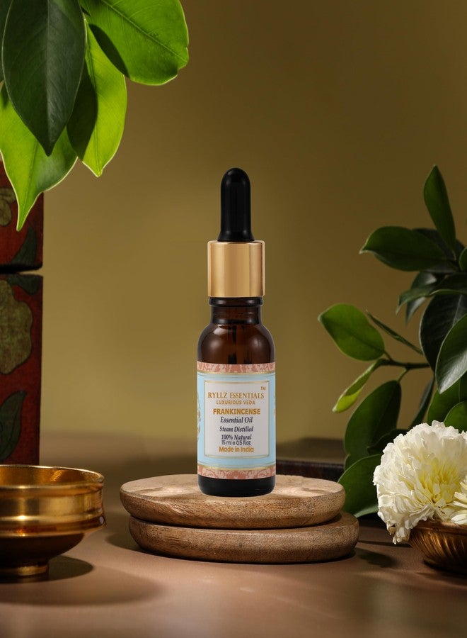 RYLLZ ESSENTIALS Frankincense Essential Oil 15ml | For Healthy Hair, Face, Skin Wrinkles, Aging Skin, Fine Lines, Scalp & Control Acne | Boswellia Genus | 100% Pure & Natural | Undiluted & Steam Distilled | 15ml - Image 3