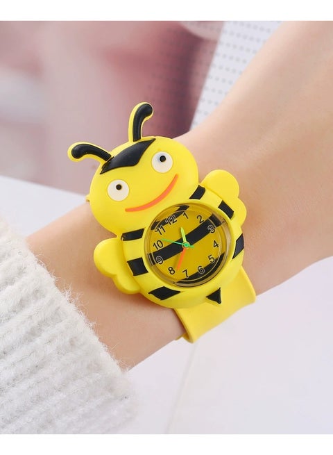 Kids Bee Cartoon Watch Cute Honeybee Design Quartz Wristwatch for Children