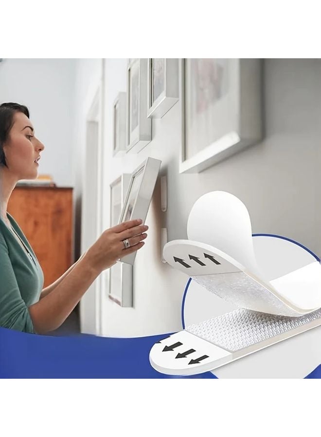 24pcs Heavy Duty No Drill Hanging Strips Removable Adhesive Hooks For Pictures Posters - Image 2