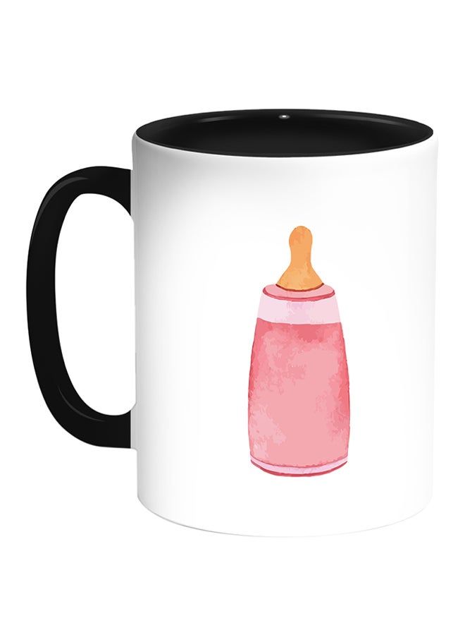 RKN Feeding Children Printed Coffee Mug White Black - Image 2