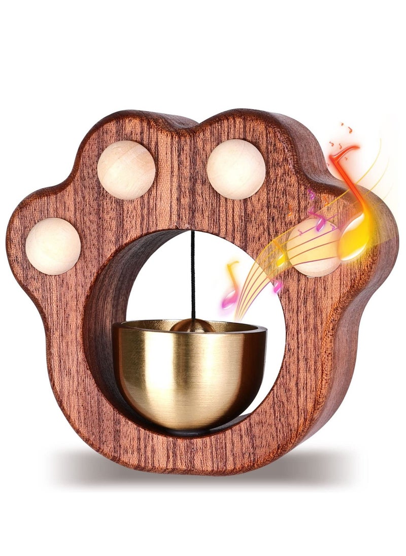 Y&D Shopkeepers Bell for Door Opening, Cat Paw Bell, Magnetically-Attached Wood Doorbell, Chime Business When Entering & Lightweight Unique Wall Store Wardrobe Decor  - Image 1