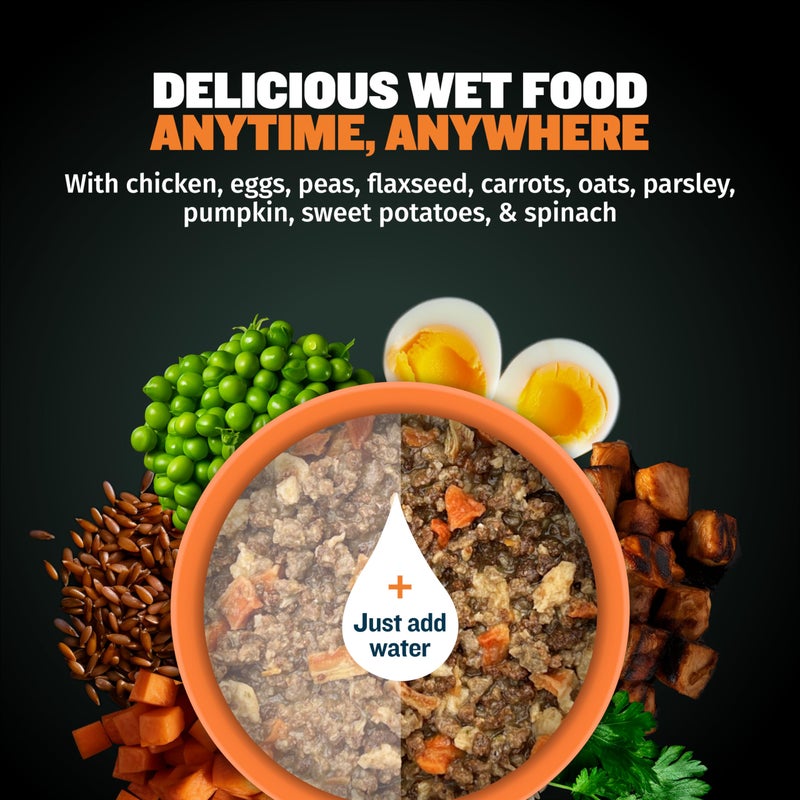 Bully Max Wet Dog Food for Adults & Puppies - Dehydrated High Protein Instant Fresh Soft Dog Food with Chicken - Healthy Muscle Growth for Small & Large Breeds - 2 Dry Pounds (Makes 5.5 lbs. Wet Food) - Image 2