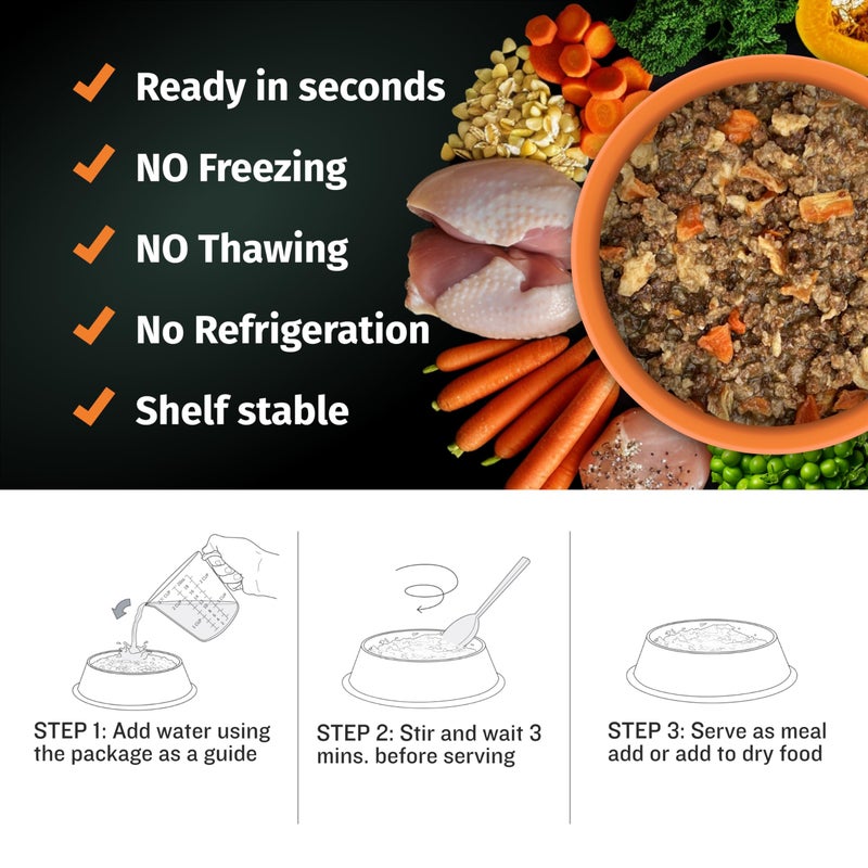 Bully Max Wet Dog Food for Adults & Puppies - Dehydrated High Protein Instant Fresh Soft Dog Food with Chicken - Healthy Muscle Growth for Small & Large Breeds - 2 Dry Pounds (Makes 5.5 lbs. Wet Food) - Image 5