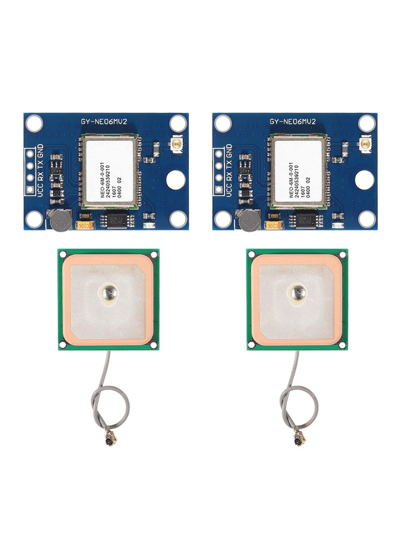 SHUTAO 2Pcs GY-NEO6MV2 NEO-6M GPS Module with Flight Control for EEPROM MWC APM2.5 Large Antenna NEO6MV2  - Image 1