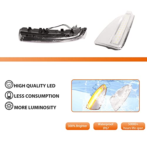 ADIIL Clear Lens Dynamic LED Side Mirror Sequential Turn Signal For Mercedes Benz ML Class W164 C63 AMG C300 - Image 3