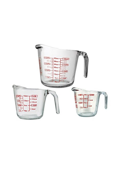 Anchor Hocking Anchor Hocking Glass Measuring Cups 3 Piece Set 1 Cup 2 Cup 4 Cup liquid measuring cups 