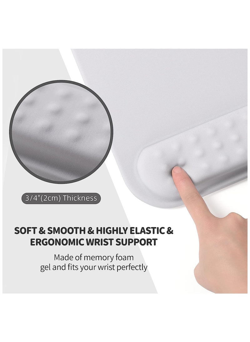 Mouse Pad Wrist Rest,Memory Foam Mousepad, Ergonomic Wrist Rest Support, with Non-Slip Base for Computer, Gaming, Office, for Easy Typing, Pain Relief