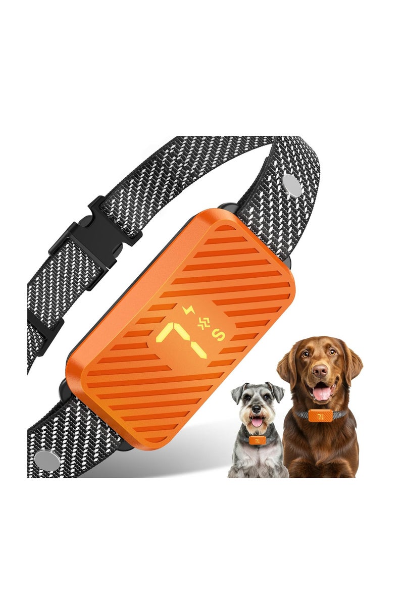 general Dog Bark Collar for Large Medium Small Dogs, Effective No-Bark Collar, Smart Barking Collar, Rechargeable Bark Collar with 7-Level Sensitivity, 3 Beep & Vibration Modes, Waterproof, Orange - Image 1