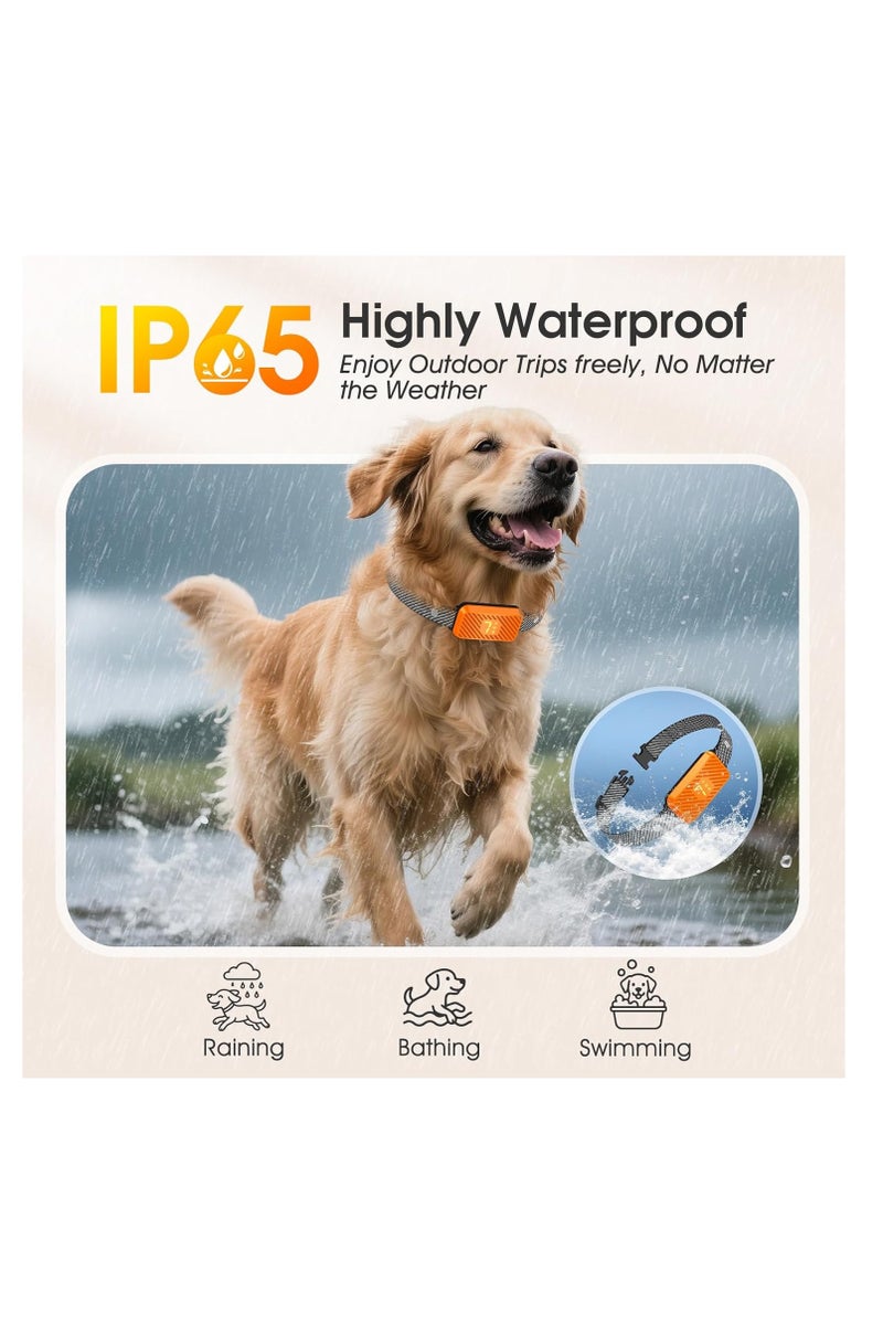 general Dog Bark Collar for Large Medium Small Dogs, Effective No-Bark Collar, Smart Barking Collar, Rechargeable Bark Collar with 7-Level Sensitivity, 3 Beep & Vibration Modes, Waterproof, Orange - Image 4