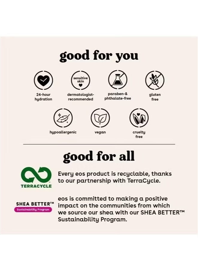 EOS Shea Better Body Lotion- Vanilla Cashmere, 24-Hour Moisture Skin Care, Lightweight & Non-Greasy, Made with Natural Shea, Vegan, 16 fl oz - Image 3