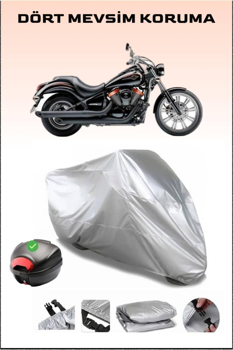 Breen Kawasaki Vn 900 Custom Special Rear Bag Compatible Motorcycle Canvas Waterproof Durable Fabric - Image 1