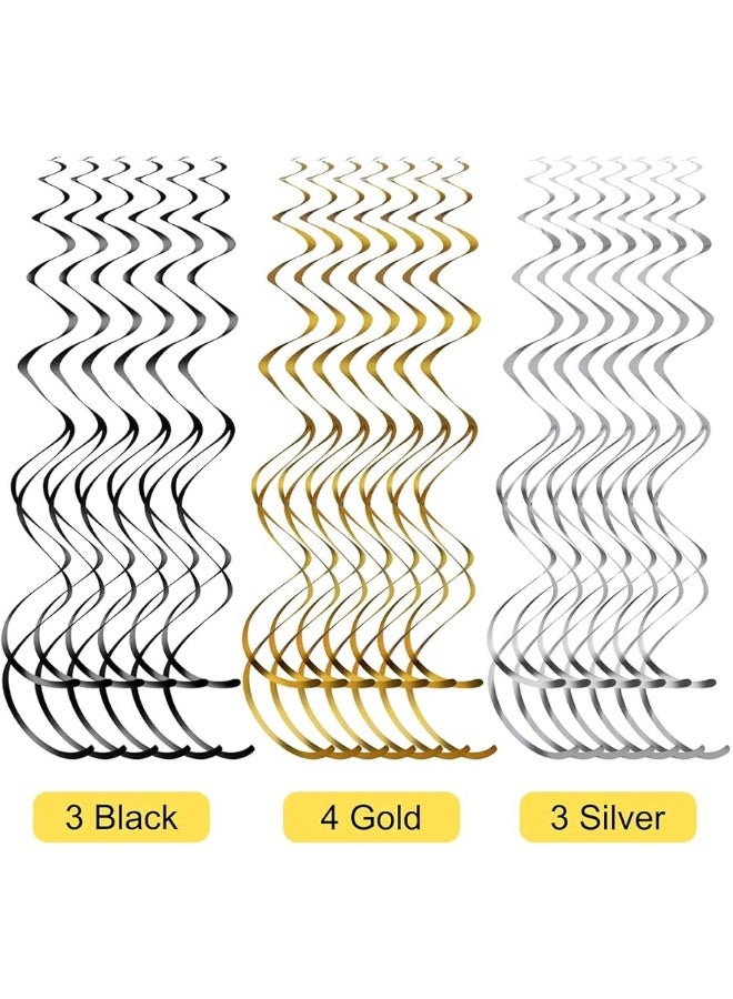 Frienda 30 Pieces 21st Birthday Party Decorations 21st Birthday Party Decorative Cards and Hanging Swirls Ceiling Decorations Shiny Celebration Hanging Swirls Decorations for 21st Birthday Party Supplies - Image 5