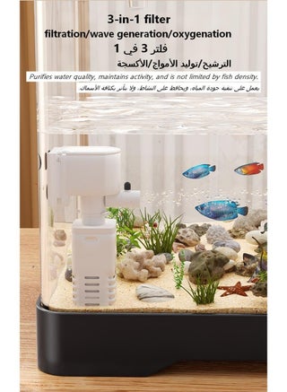 fish tank accessories dubai Aquarium Creative Desktop Tank, Free Water Change Ecological, Fis– COOLBABY Aquariums & Fish Bowls UAE