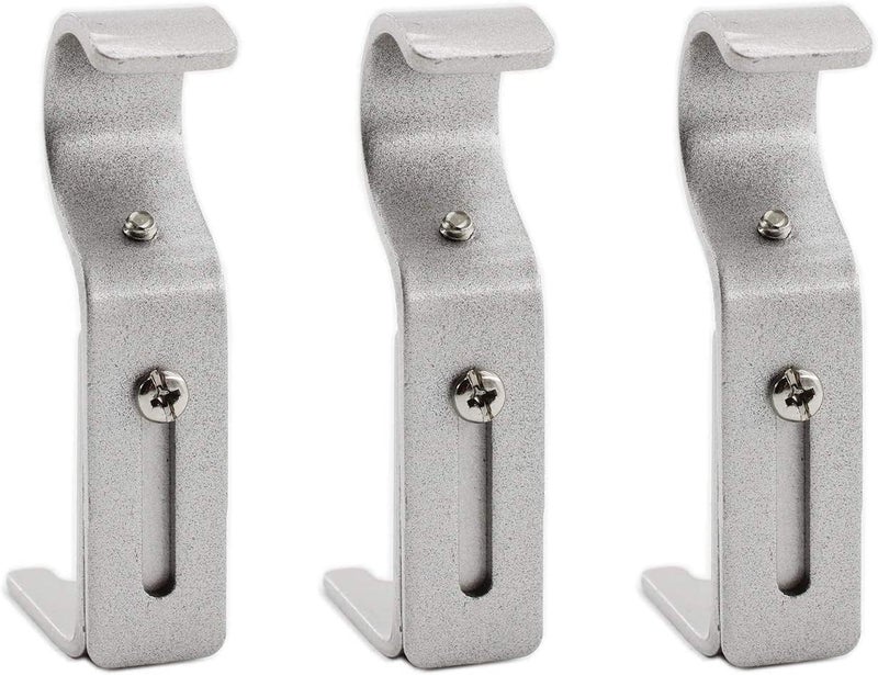 ChicAbode 3 Pack Curtain Rod Brackets, General Adjustable Heavy Duty Drapery Holders, Hardware Window Support Hanger For 1 Inch With Installation Screws, Durable And Anti-Rust (Silver) - Image 5