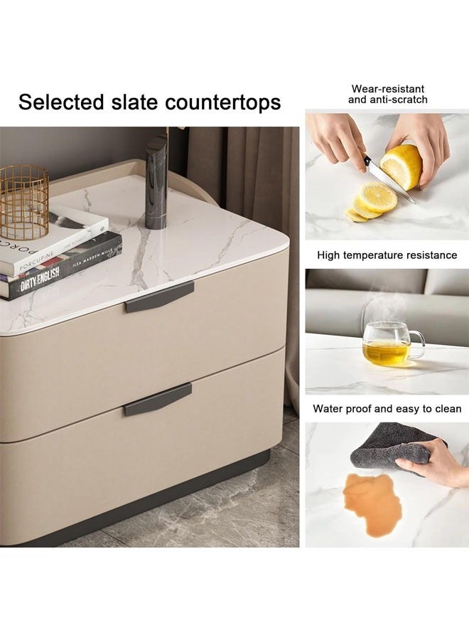 NKX Modern Bedside Table Luxury Nightstands Multifunction Nightstand For Bedroom - Image 4