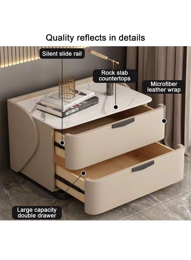 NKX Modern Bedside Table Luxury Nightstands Multifunction Nightstand For Bedroom - Image 3