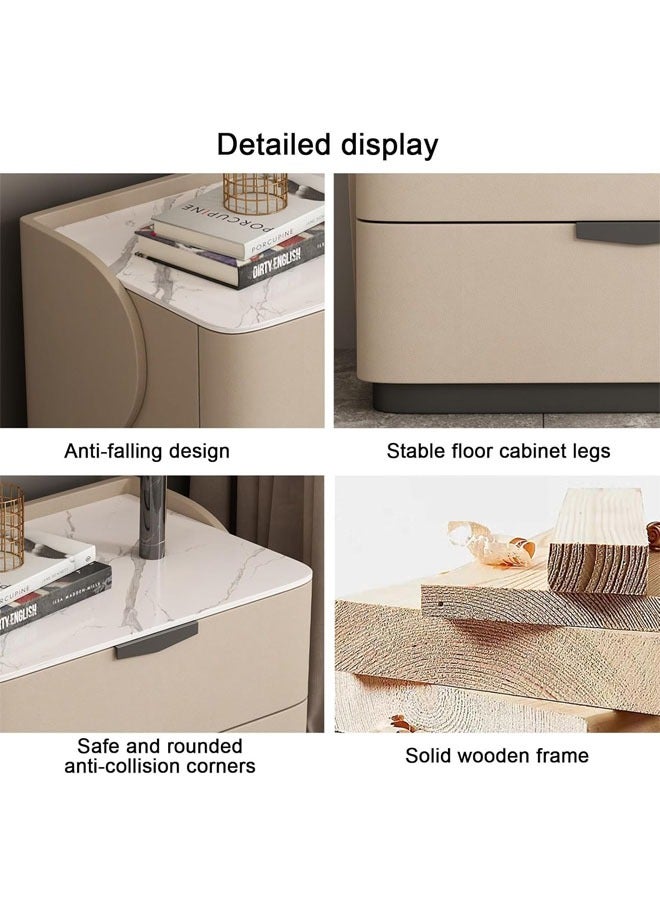 NKX Modern Bedside Table Luxury Nightstands Multifunction Nightstand For Bedroom - Image 5