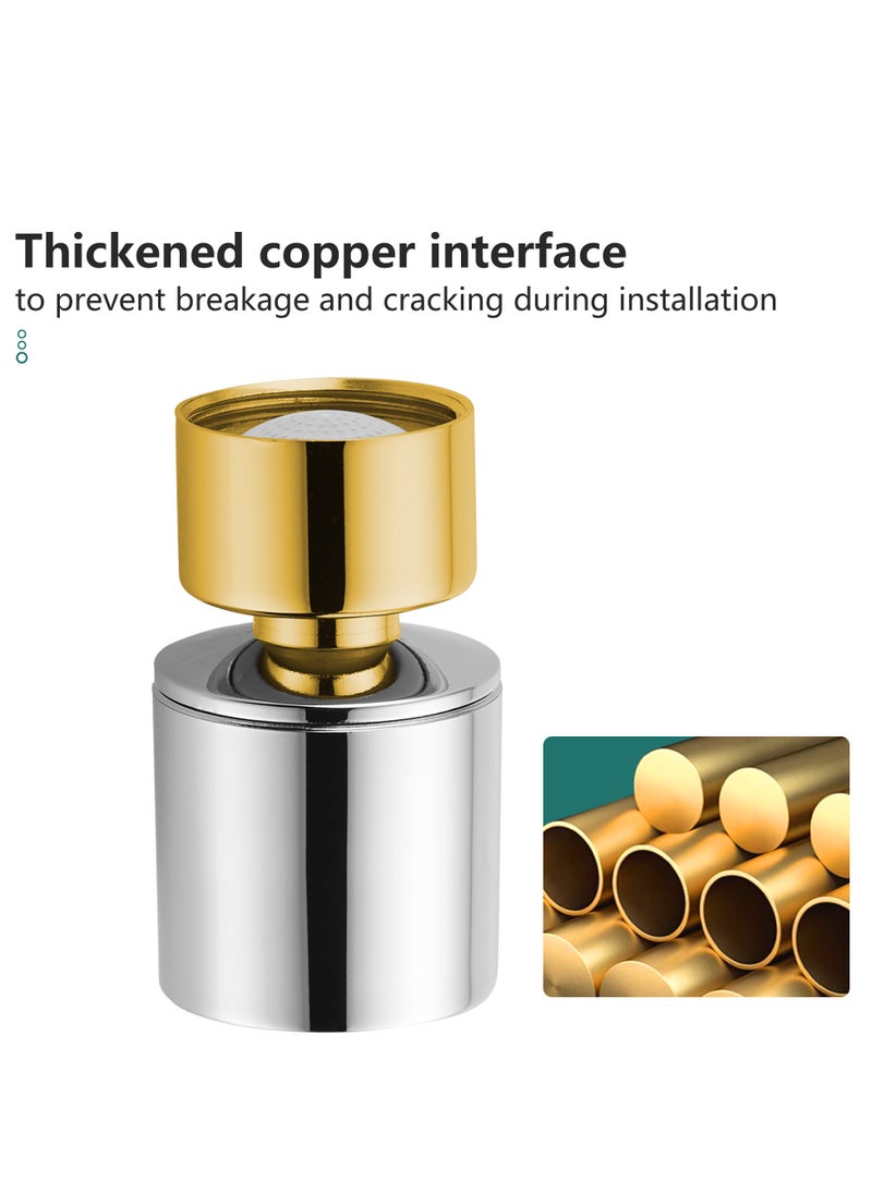 BRIMIX - Brimix Universal Splash Filter Faucet Extender 360-Degree Rotate with 2 Modes Sprayer for Kitchen Bathroom Brass Faucet Aerator - Image 1