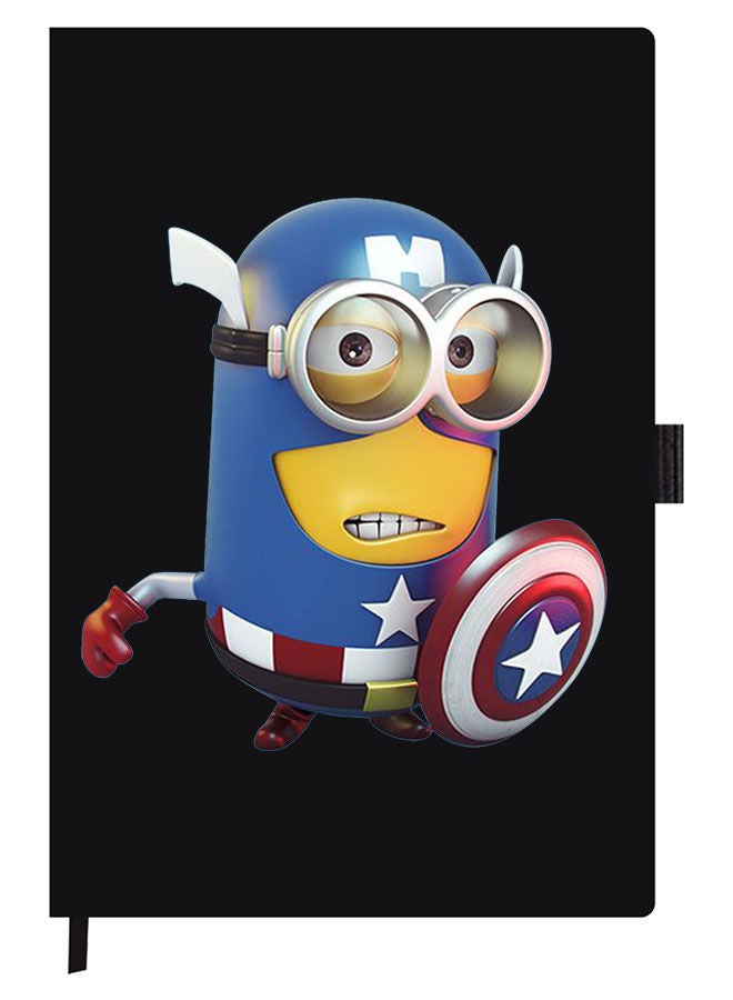 Theodor Designer A5 Thick Black Hardcover Notebook Captain Minion - Image 1