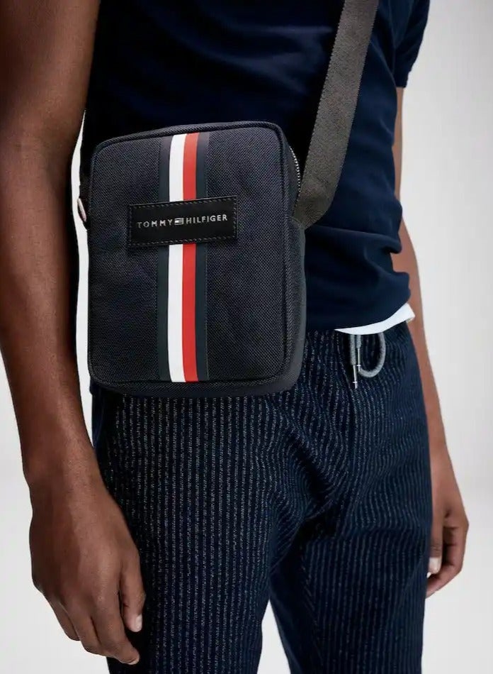 Tommy Hilfiger Plus Blue Nylon Original Tommy Hilfiger Flag Crossbody Messenger Mens Bag  - Image 5