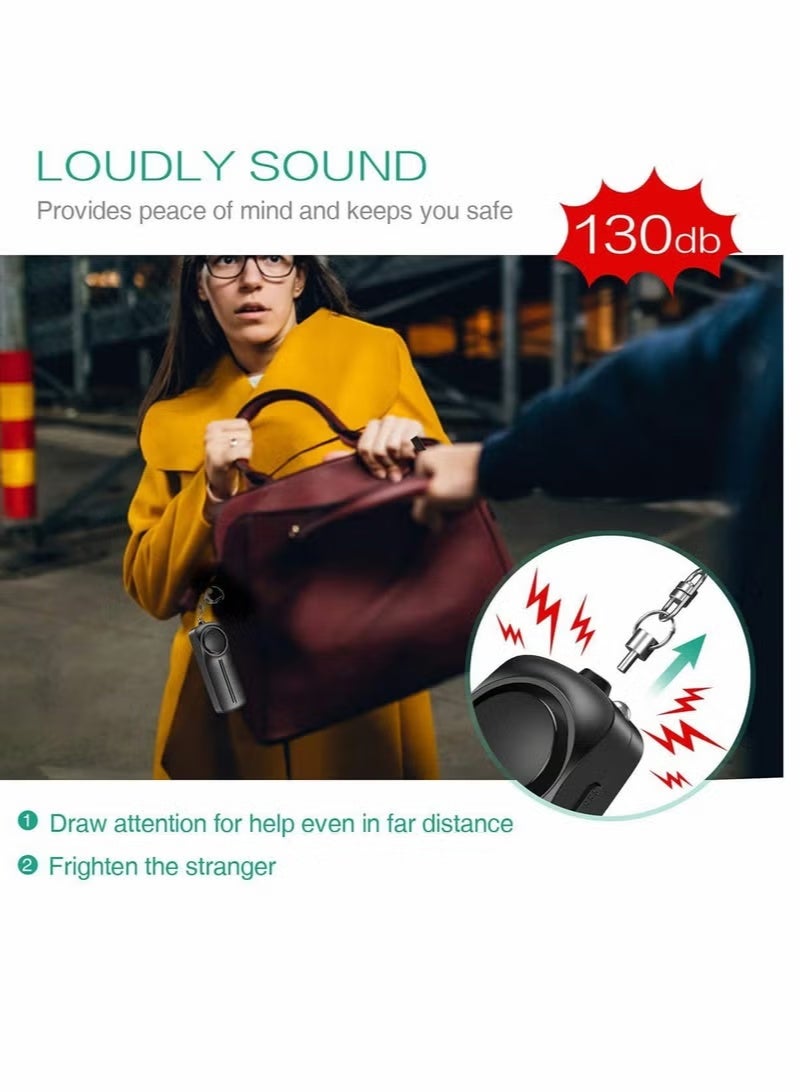 Personal Safety Alarm 130dB Rechargeable for Women, Children & Seniors, Emergency Keychain with LED Light, Easy to Use - Image 3