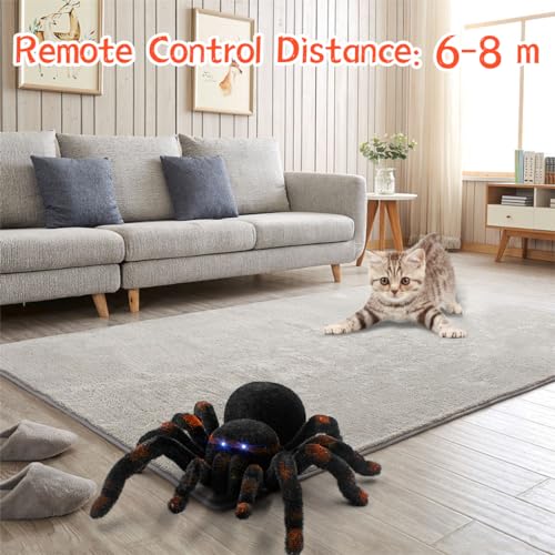Aerbee RC Spider Tarantula, Wireless Remote Control High Simulation Spider Toy with Glowing Eyes, Perfect for Joke Game Kids Playing - Image 4