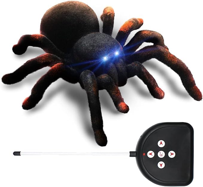 Aerbee RC Spider Tarantula, Wireless Remote Control High Simulation Spider Toy with Glowing Eyes, Perfect for Joke Game Kids Playing - Image 1