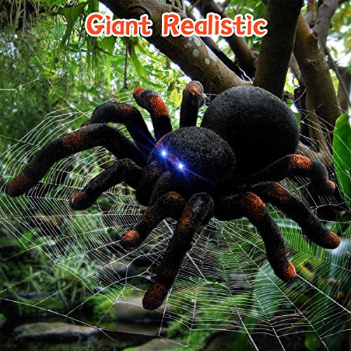 Aerbee RC Spider Tarantula, Wireless Remote Control High Simulation Spider Toy with Glowing Eyes, Perfect for Joke Game Kids Playing - Image 2