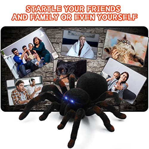 Aerbee RC Spider Tarantula, Wireless Remote Control High Simulation Spider Toy with Glowing Eyes, Perfect for Joke Game Kids Playing - Image 3